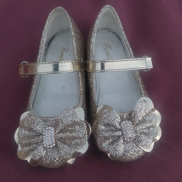 Furdeour Girls Dress shoes Mary Jane glittering 7 - Picture 1 of 13